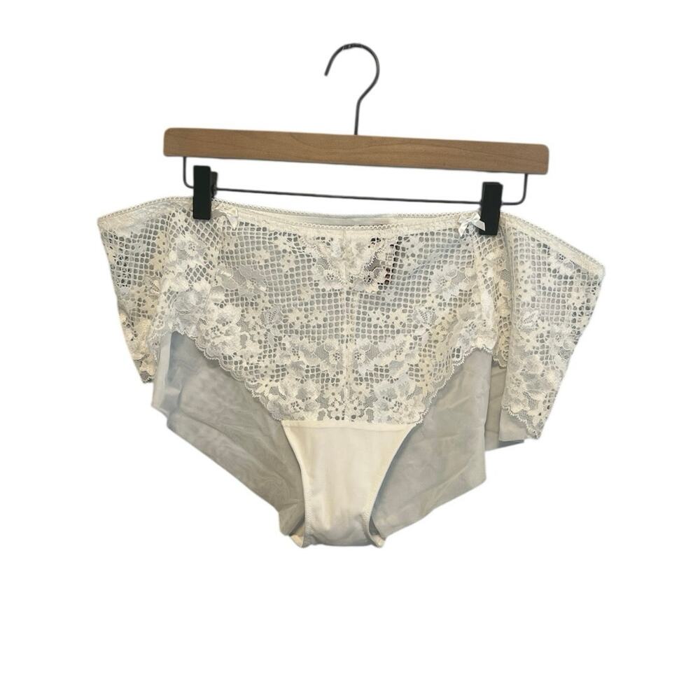 Adore Me White Lace and Mesh See Through Hipster Underwear NWT sz 3XL